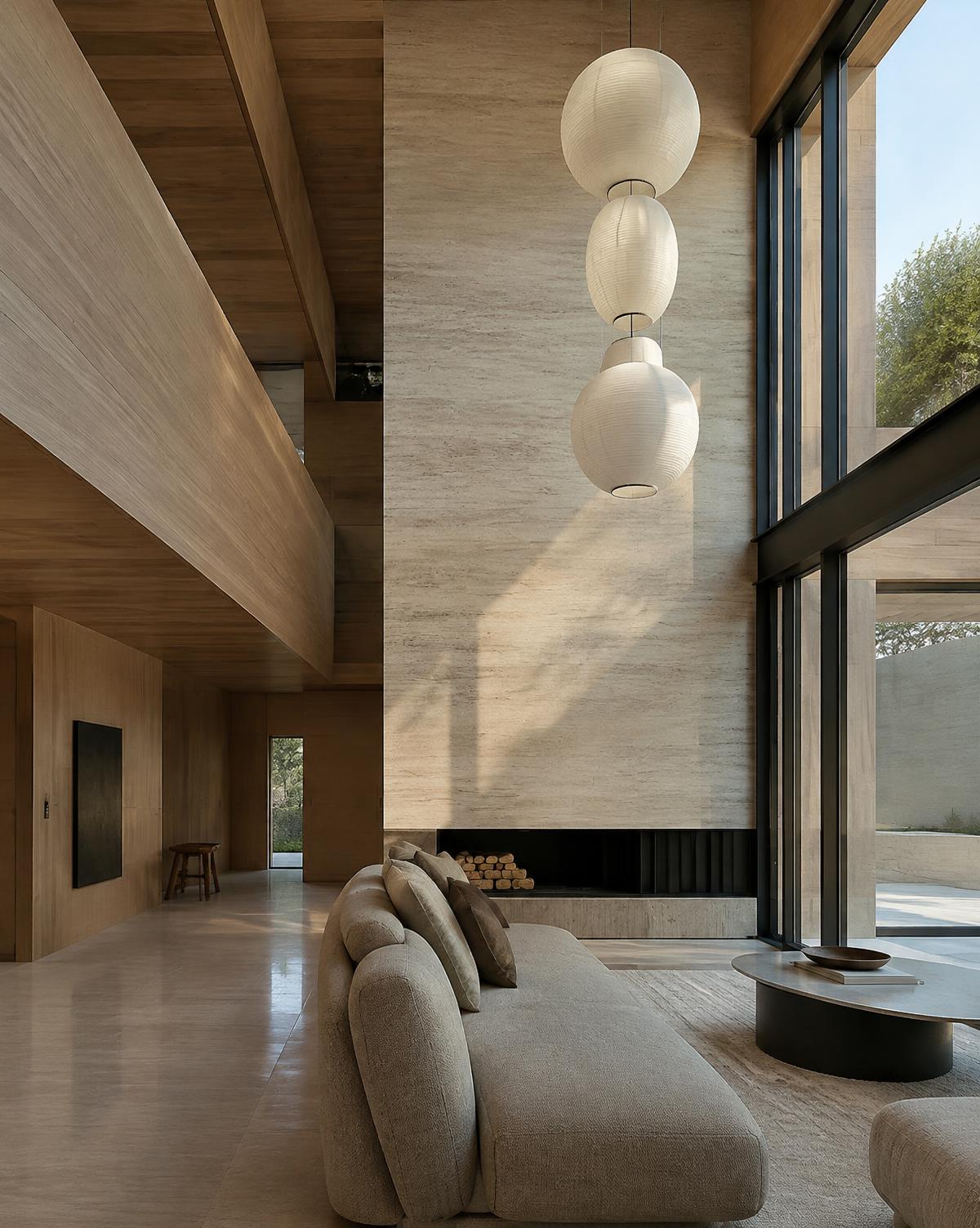 Double-height living space (illustrative)
